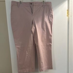 Loft Light Pink/mauve Cropped Pants